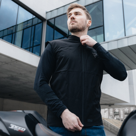 KURTKA MOTOCYKLOWA SKÓRZANA REBELHORN VANDAL BLACK FLUO RED 62
