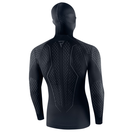 KOSZULKA TERMOAKTYWNA Z KOMINIARKĄ REBELHORN THERM 2 2W1 BLACK GREY XS/S