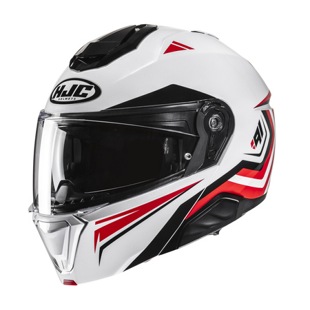 KASK MOTOCYKLOWY HJC I91 TRICUS WHITE RED XXL