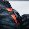 KURTKA MOTOCYKLOWA SKÓRZANA REBELHORN VANDAL BLACK FLUO RED 62