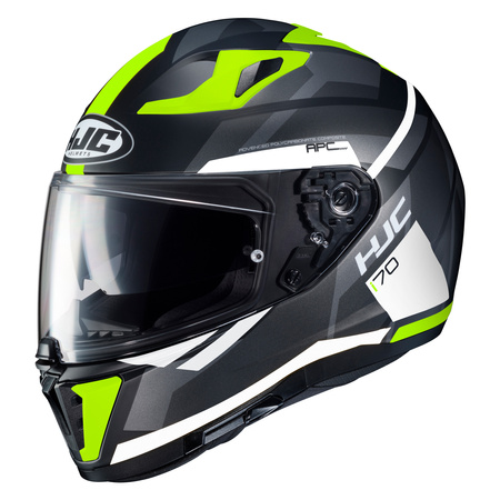 KASK MOTOCYKLOWY HJC I70 ELIM BLACK FLO GREEN XS