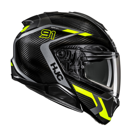 KASK MOTOCYKLOWY HJC RPHA91 CARBON LAGOS BLACK YELLOW L