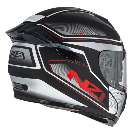 KASK MOTOCYKLOWY NZI EURUS 4 STREAM DUO CHARMANT BLACK WHITE TINTED S MATT S