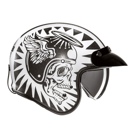 KASK MOTOCYKLOWY HJC V31 FLAME WHITE BLACK S