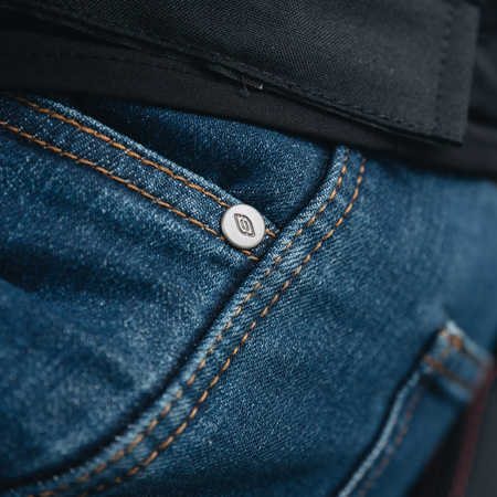 JEANSY MOTOCYKLOWE OZONE STRIKER SLIM FIT WASHED BLUE 30/32