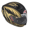KASK MOTOCYKLOWY NZI TRENDY STREAM FLAG BLACK GOLD MATT S