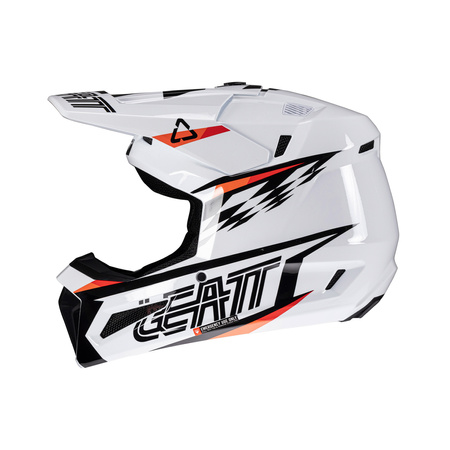 KASK MOTOCYKLOWY Z GOGLAMI JUNIOR LEATT KIT MOTO 3.5 WHITE L