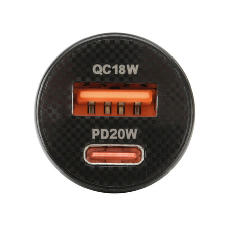 38692 Ładowarka 2 porty USB (A+C) - PD 20W - 12/24V