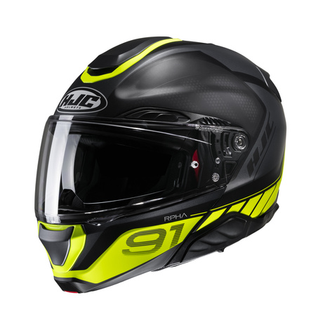 KASK MOTOCYKLOWY HJC RPHA91 RAFINO BLACK YELLOW M