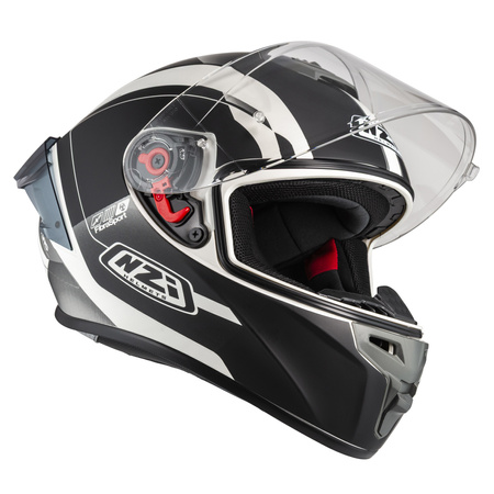 KASK MOTOCYKLOWY NZI TRENDY STREAM ELEGANCE WHITE BLACK TINTED S MATT L
