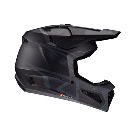 KASK MOTOCYKLOWY Z GOGLAMI LEATT KIT MOTO 3.5 STEALTH XS