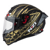 KASK MOTOCYKLOWY NZI TRENDY STREAM FLAG BLACK GOLD MATT M