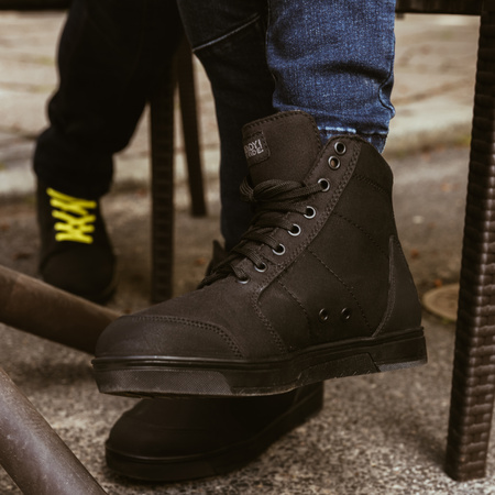 BUTY MOTOCYKLOWE OZONE TOWN BLACK FLUO YELLOW 41