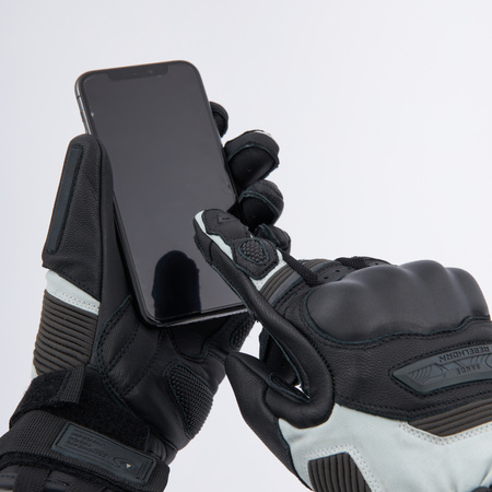 RĘKAWICE MOTOCYKLOWE REBELHORN RANGE BLACK LIGHT GREY M