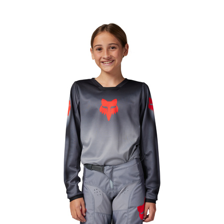 BLUZA MOTOCYKLOWA JUNIOR FOX 180 INTERFERE GREY/RED YL