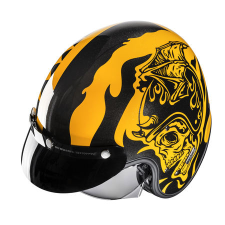 KASK MOTOCYKLOWY HJC V31 FLAME YELLOW BLACK XL