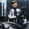 KURTKA MOTOCYKLOWA TEKSTYLNA REBELHORN SCANDAL 2 SILVER BLACK XXL