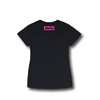 DAVCA T-shirt damski black Pink logo