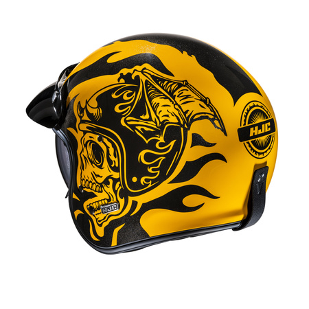 KASK MOTOCYKLOWY HJC V31 FLAME YELLOW BLACK XL