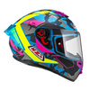 KASK MOTOCYKLOWY NZI TRENDY STREAM CAMU BLUE NEON PINK BLUE S MATT M