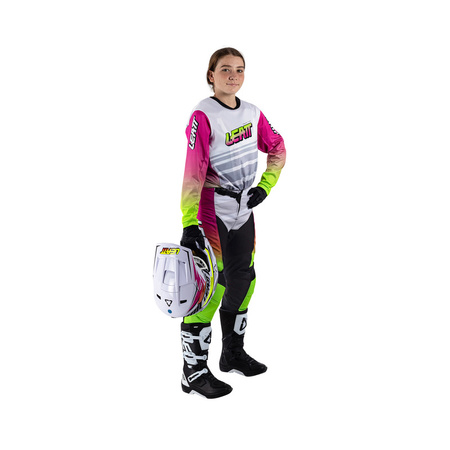 STRÓJ OFFROADOWY BLUZA I SPODNIE JUNIOR LEATT RIDE KIT 3.5 RETRO PINK XL