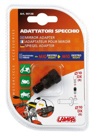 90138 Adapter do lusterka  gwint prawy Ø 10 mm na prawy Ø  10 mm