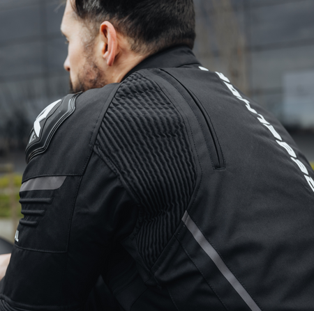 KURTKA MOTOCYKLOWA TEKSTYLNA REBELHORN VANDAL BLACK WHITE 10XL