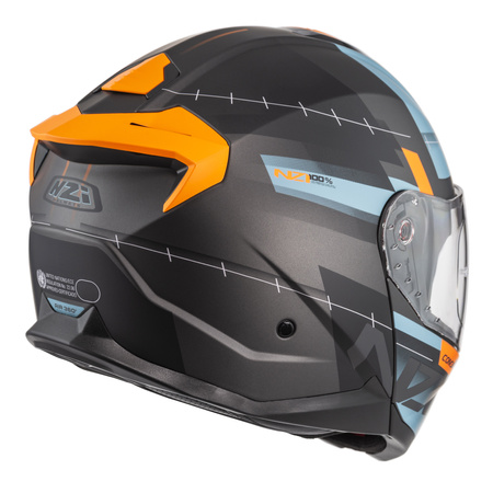 KASK MOTOCYKLOWY NZI COMBI 3 DUO METRIC ANTRACITE BLUE MATT S