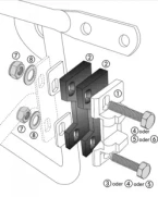 Aluminiowy adapter zamka do mocowania kufra bocznego Alu Standard