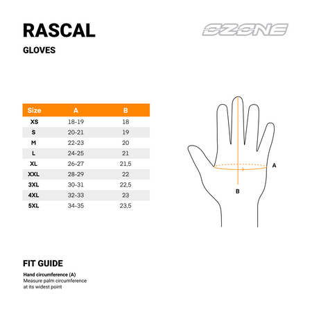 RĘKAWICE MOTOCYKLOWE OZONE RASCAL BLACK XS