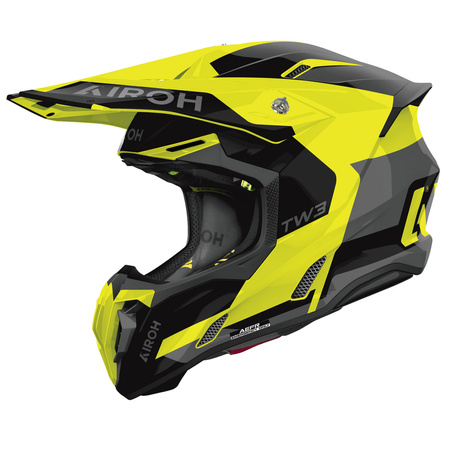 KASK MOTOCYKLOWY AIROH TWIST 3 FANCY YELLOW GLOSS S