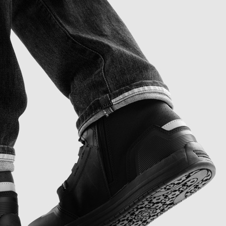 JEANSY MOTOCYKLOWE REBELHORN BRONCO WASHED BLACK MONOLAYER 28/34