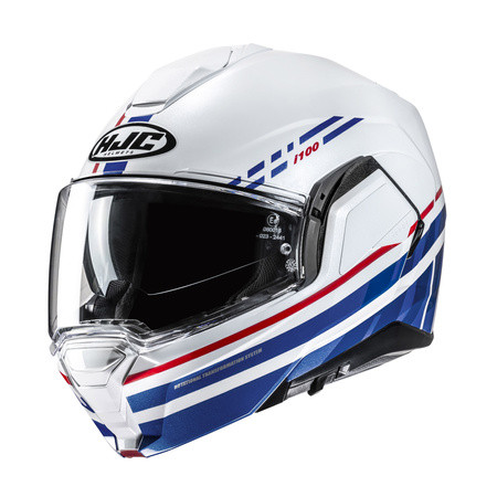 KASK MOTOCYKLOWY HJC I100 SYSMA WHITE BLUE XL