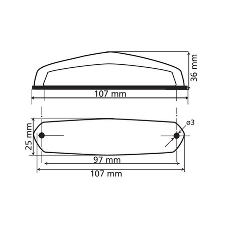 90161 Hirox, lampa tylna LED, 12V