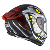 KASK MOTOCYKLOWY NZI TRENDY STREAM RAPTOR BLACK GREY RED S MATT M