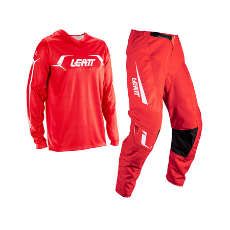 STRÓJ OFFROADOWY BLUZA I SPODNIE LEATT RIDE KIT MOTO 3.5 RED XXL