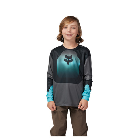 KOSZULKA ROWEROWA Z DŁUGIM RĘKAWEM FOX JUNIOR RANGER REVISE TEAL YS