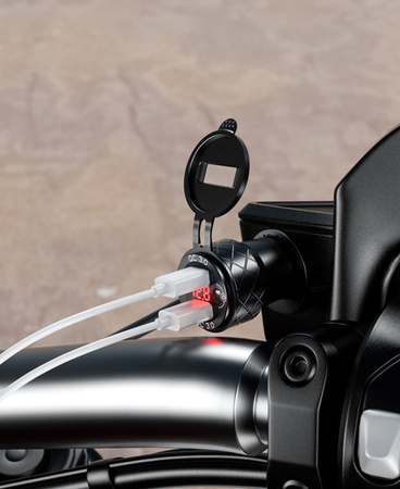 FreedConn MC17A Gniazdo zapalniczki 2xUSB Quick Charge 3.0 12-24V Woltomierz