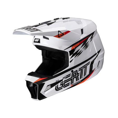KASK MOTOCYKLOWY Z GOGLAMI LEATT KIT MOTO 3.5 WHITE XL