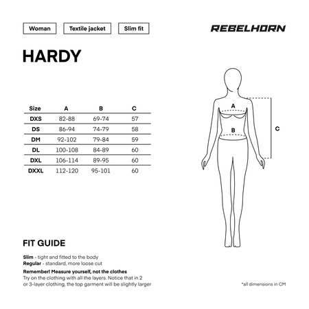 KURTKA MOTOCYKLOWA TEKSTYLNA DAMSKA REBELHORN HARDY 2 BLACK WS