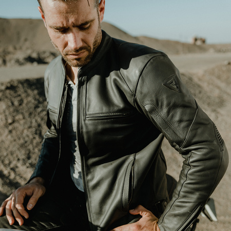 KURTKA MOTOCYKLOWA SKÓRZANA REBELHORN RUNNER 3 BLACK XS
