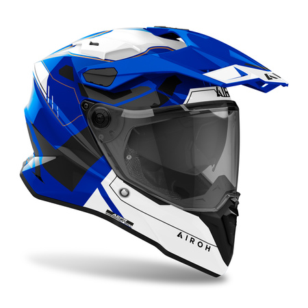 KASK MOTOCYKLOWY AIROH COMMANDER 2 REVEAL BLUE GLOSS S