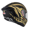 KASK MOTOCYKLOWY NZI TRENDY STREAM FLAG BLACK GOLD MATT M