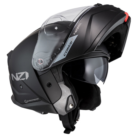 KASK MOTOCYKLOWY NZI COMBI 3 DUO MATT BLACK XS
