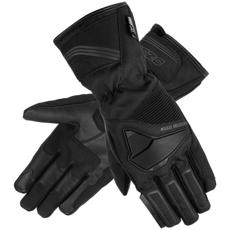 RĘKAWICE MOTOCYKLOWE DAMSKIE OZONE TOURING WP BLACK WXS