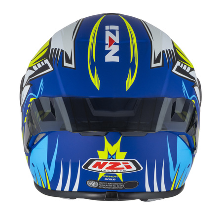 KASK MOTOCYKLOWY NZI TRENDY STREAM OCELO BLUE WHITE SKY BLUE MATT M