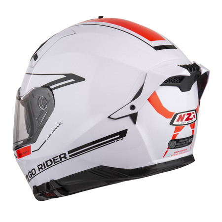 KASK MOTOCYKLOWY NZI GO RIDER STREAM DUO SOLID NOUVEAU WHITE XS