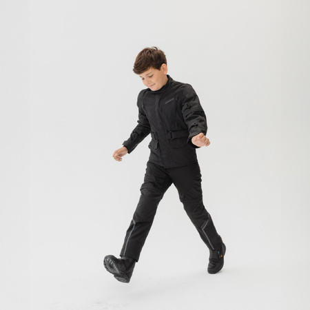 SPODNIE MOTOCYKLOWE TEKSTYLNE JUNIOR OZONE UNION BLACK YM
