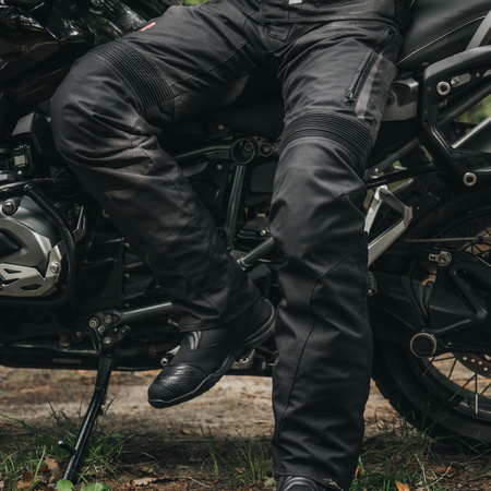 SPODNIE MOTOCYKLOWE TEKSTYLNE OZONE VULCAN BLACK M