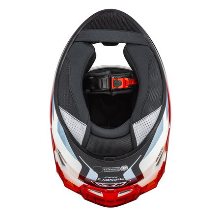 KASK MOTOCYKLOWY NZI TRENDY STREAM RAPID WHITE RED BLUE RED S XL